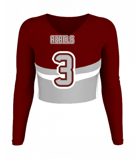 Carmel V  Neck Crop Jersey