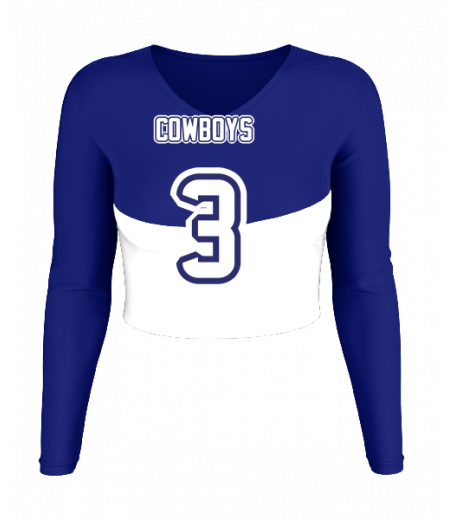 Carmel V  Neck Crop Jersey