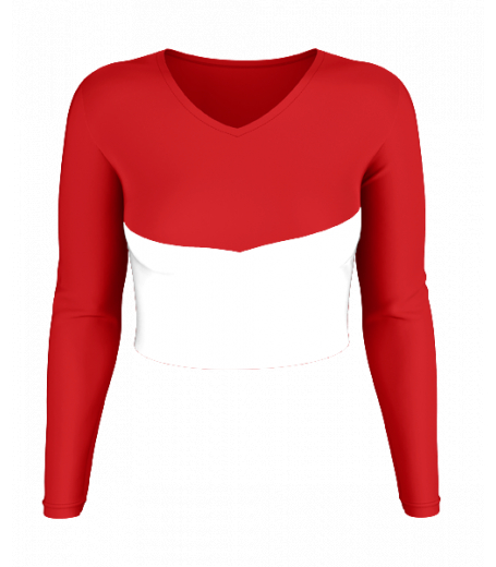 Carmel V  Neck Crop Jersey