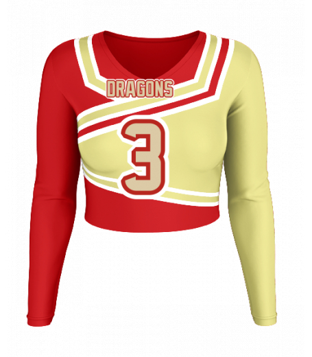 Delray V  Neck Crop Jersey