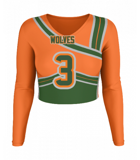 Emerald Isle V  Neck Crop Jersey