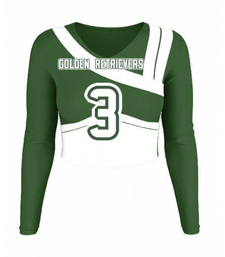 Emerald Isle V  Neck Crop Jersey