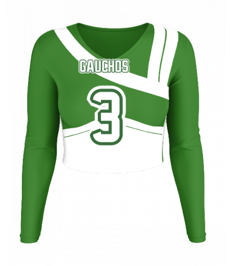 Emerald Isle V  Neck Crop Jersey