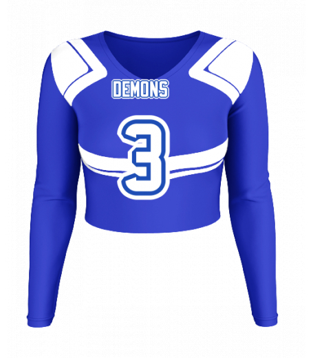 Hampton Beach V  Neck Crop Jersey