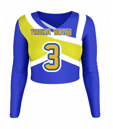 Ocean Springs V  Neck Crop Jersey